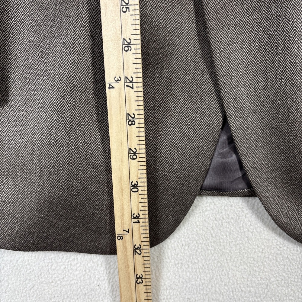 Jos. A. Banks Men's Herringbone Sport Coat Silk/Camel Hair Brown Blazer Size 42R - Picture 8 of 10